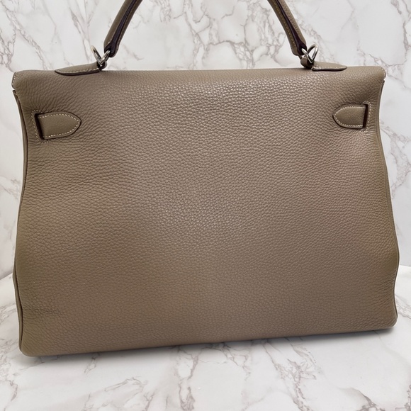 ❌❌❌ SOLD! ❌❌❌ Hermès Etoupe Togo Retourne Kelly 40 - Picture 4 of 16